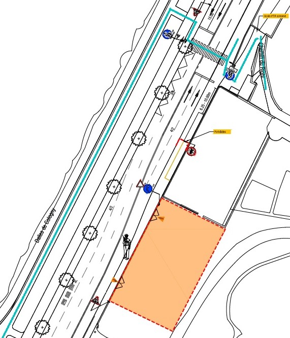 Itinéraire piétons à la hauteur du chemin du Righi