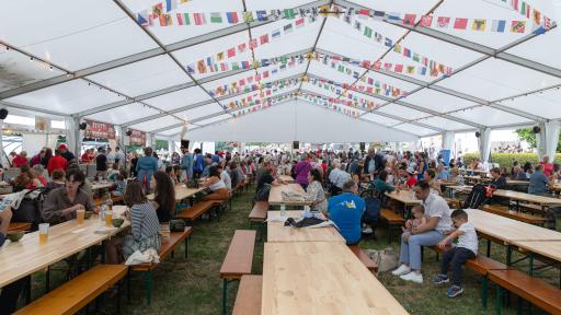 Vue de la Fête nationale du 1er août 2025 à Cologny