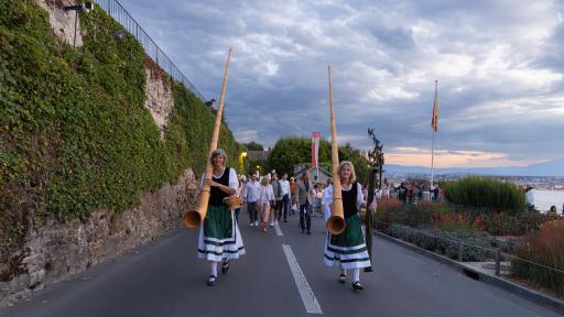 Vue de la Fête nationale du 1er août 2025 à Cologny
