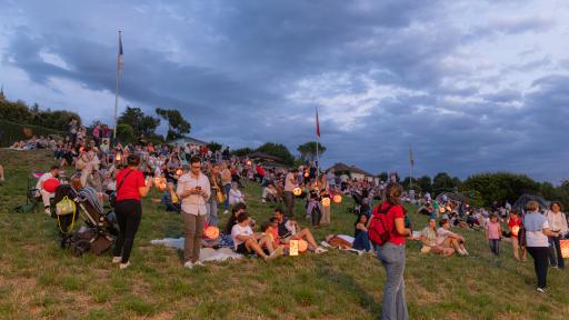 Vue de la Fête nationale du 1er août 2025 à Cologny
