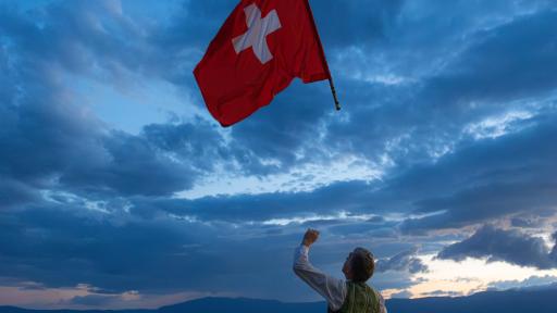 Vue de la Fête nationale du 1er août 2025 à Cologny