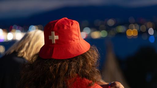 Vue de la Fête nationale du 1er août 2025 à Cologny
