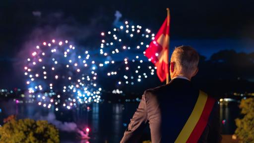 Vue de la Fête nationale du 1er août 2025 à Cologny