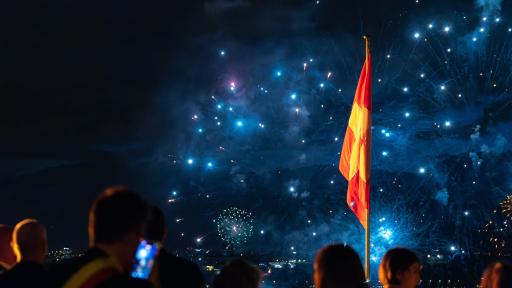 Vue de la Fête nationale du 1er août 2025 à Cologny