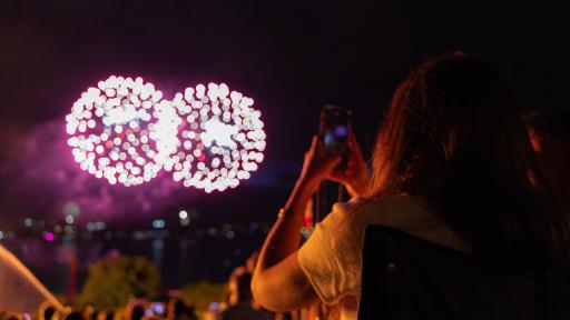 Vue de la Fête nationale du 1er août 2025 à Cologny