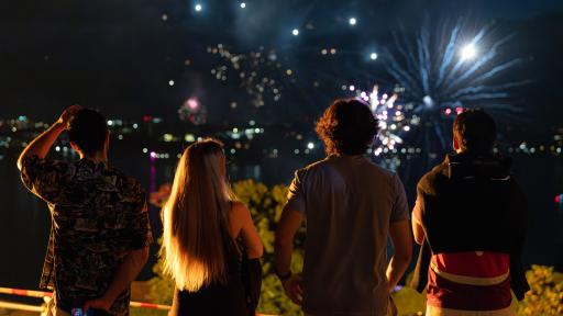 Vue de la Fête nationale du 1er août 2025 à Cologny