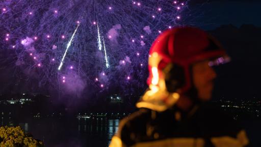 Vue de la Fête nationale du 1er août 2025 à Cologny