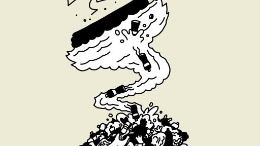 Affiche campagne "Oh mon eau" - jeter une bouteille