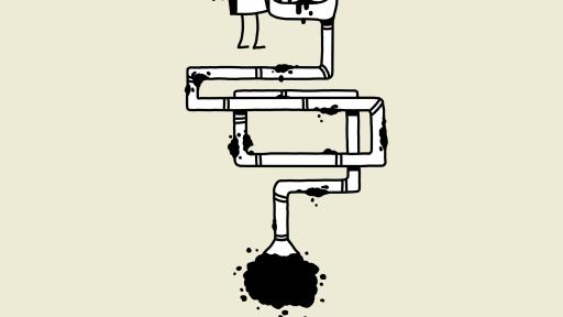 Affiche campagne "Oh mon eau" - déverser de l'huile