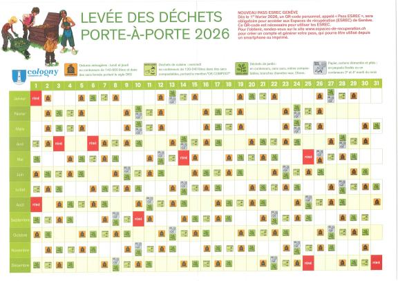 Calendrier des déchets 2026