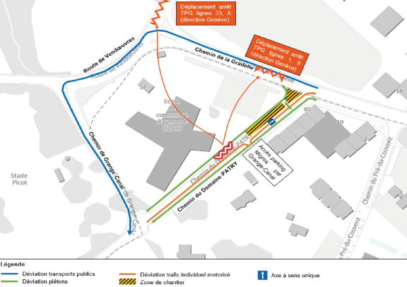 plan des travaux au chemin du Domaine-Patry dès le 23 février 2026