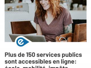 Affiche: plus de 150 services publics sont accessibles en ligne