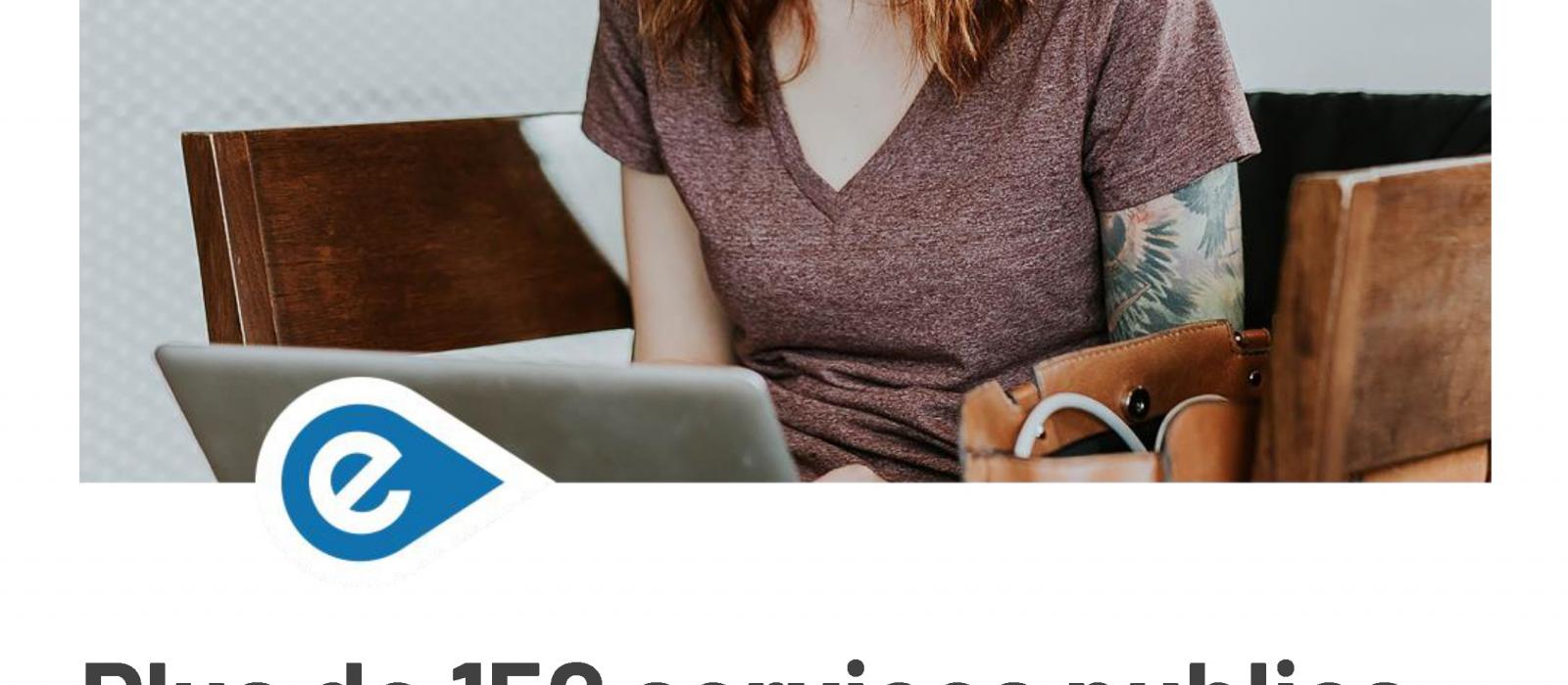 Affiche: plus de 150 services publics sont accessibles en ligne