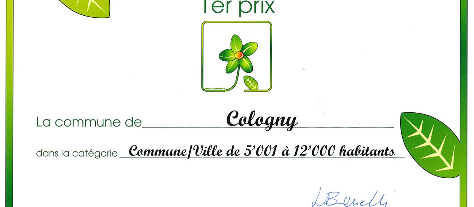 Diplôme du concours fleuri des communes genevoises 2025 (1er prix)