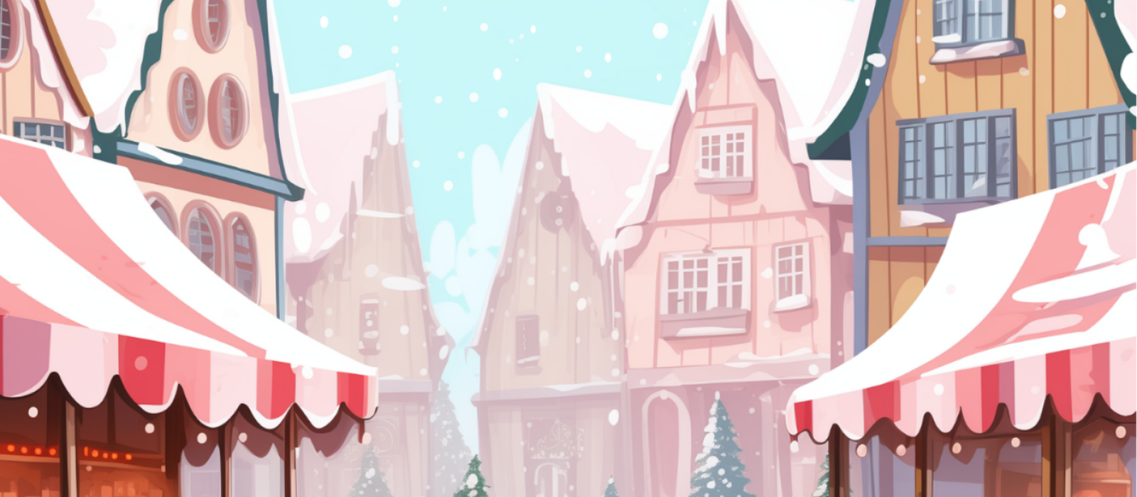 illustration village de Noel